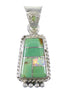 Silver Turquoise And Opal Pendant YX77588
